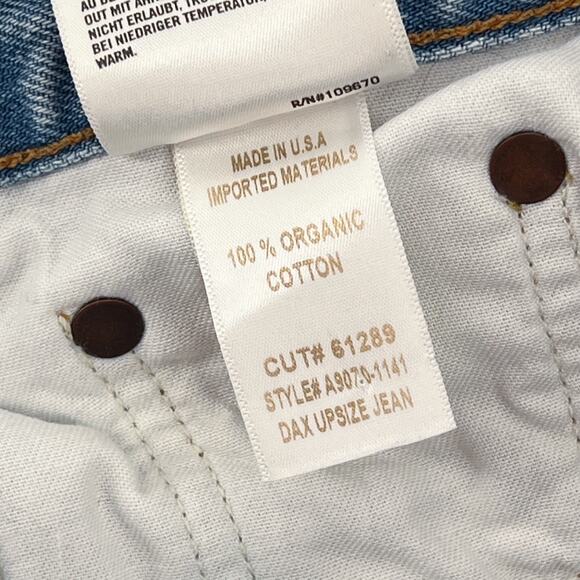 AGOLDE Dax Upsize Jeans Women’s Size 25 Light Wash High Rise Organic Cotton USA - Picture 5 of 7